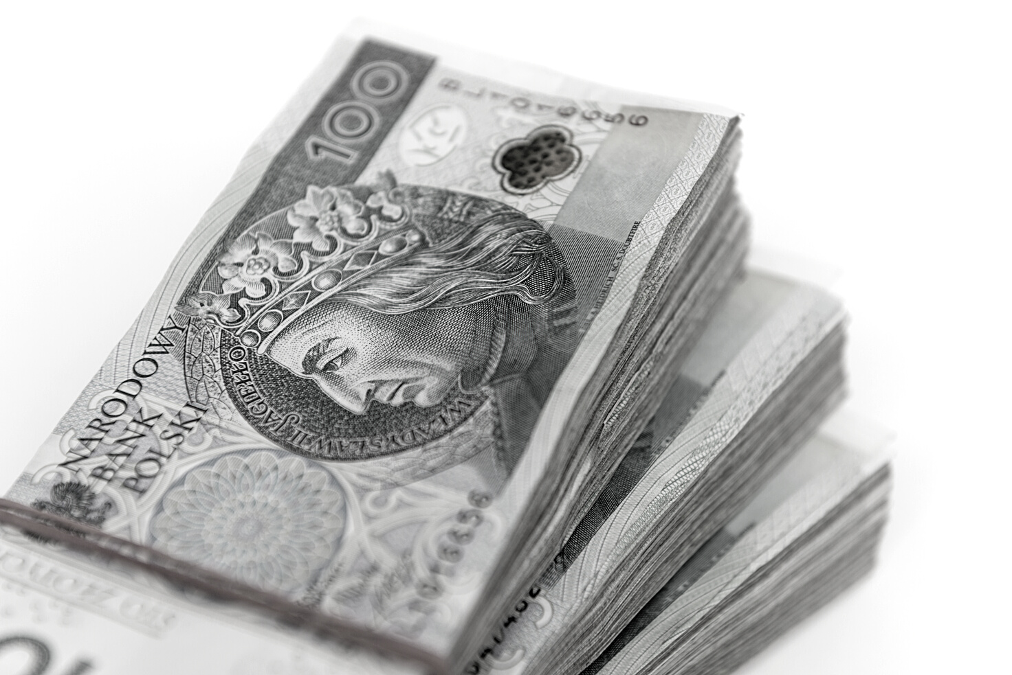Polish currency 100 zloty banknotes PLN